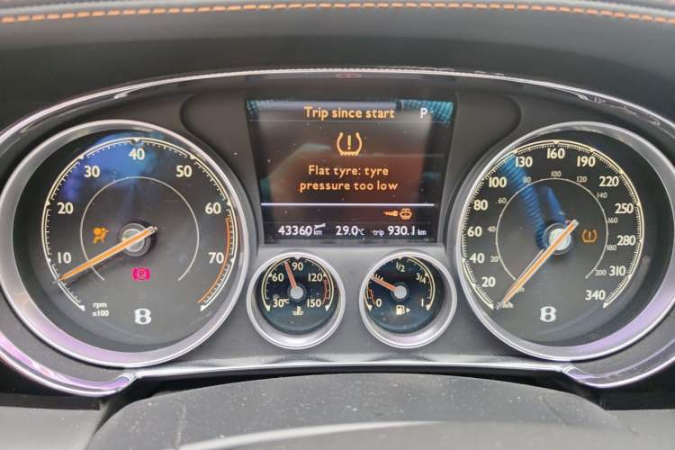 Used Bentley Continental GT  Odometer Close Up