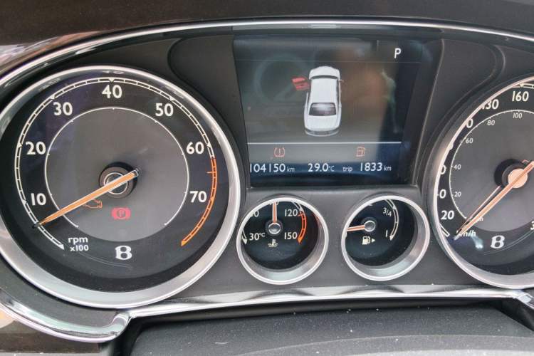 Used Bentley Flying Spur 2013 6.0T W12 Prestige Edition Odometer Close Up