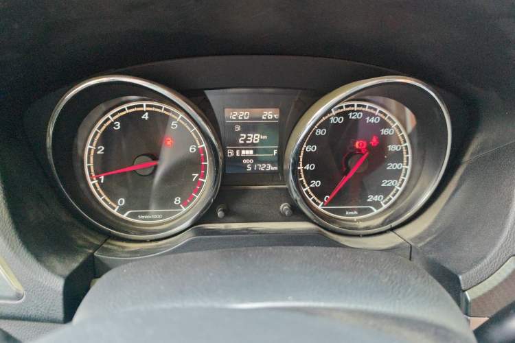 Used Bestune B30 2016 1.6L manual Comfort trim level Odometer Close Up
