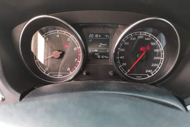 Used Bestune B30 2017 1.6L manual Comfort trim level Odometer Close Up