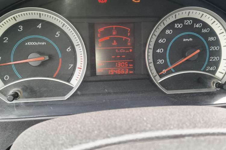 Used Bestune B50 2012 1.6L Manual Limited Edition Odometer Close Up