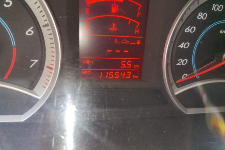 Used Bestune B50 2012 1.6L Manual Limited Edition Odometer Close Up