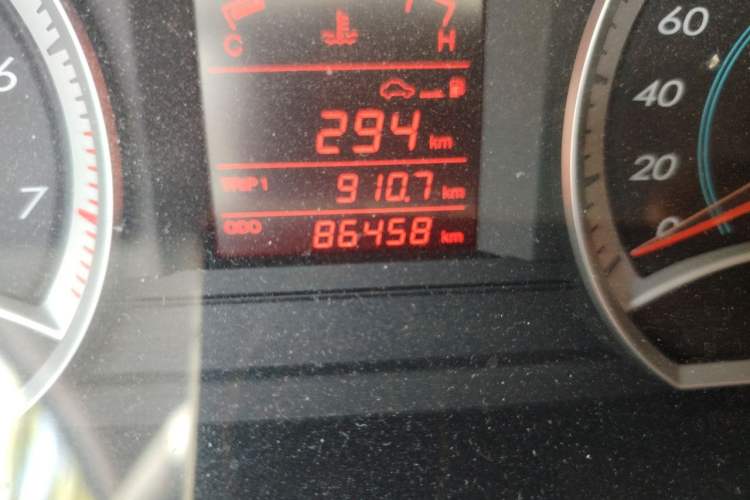 Used Bestune B50 2012 1.6L manual fashion version Odometer Close Up