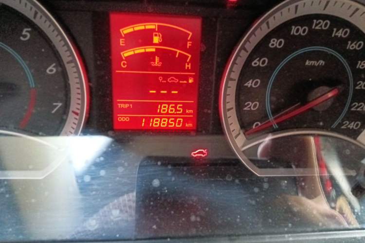 Used Bestune B50 2012 1.6L Manual Limited Edition Odometer Close Up