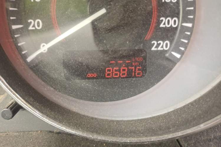 Used Bestune B50 2013 1.6L manual Comfort trim level Odometer Close Up
