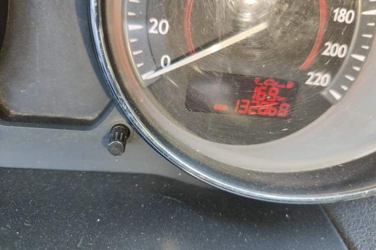 Used Bestune B50 2013 1.6L manual Comfort trim level Odometer Close Up