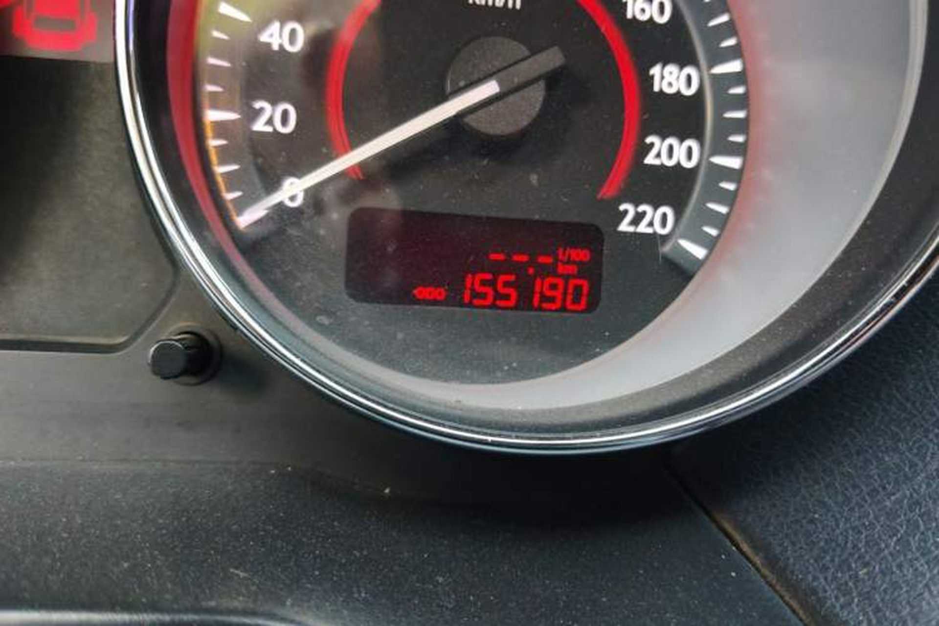 Used Bestune B50 2013 1.6L manual Comfort trim level Odometer Close Up