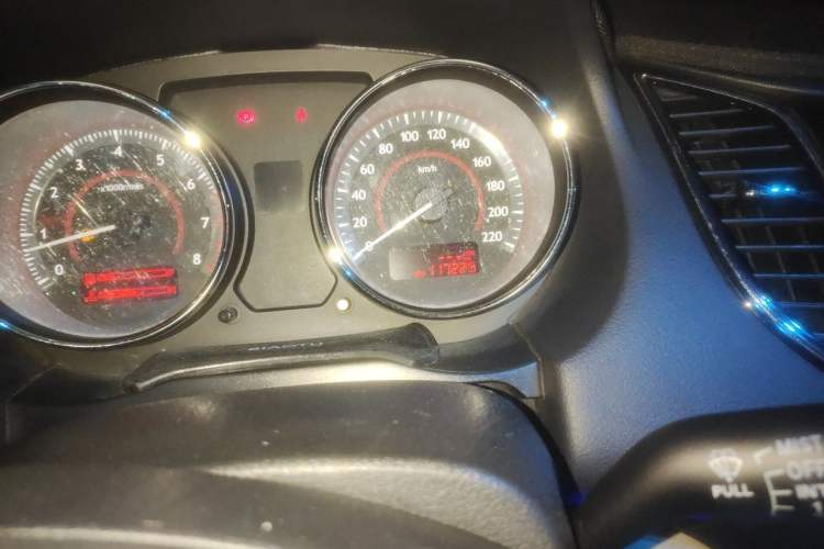 Used Bestune B50 2013 1.6L manual Comfort trim level Odometer Close Up