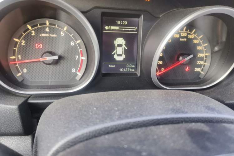 Used Bestune B50 2016 1.6L manual Comfort trim level Odometer Close Up