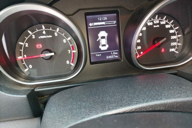 Used Bestune B50 2016 1.6L manual Comfort trim level Odometer Close Up