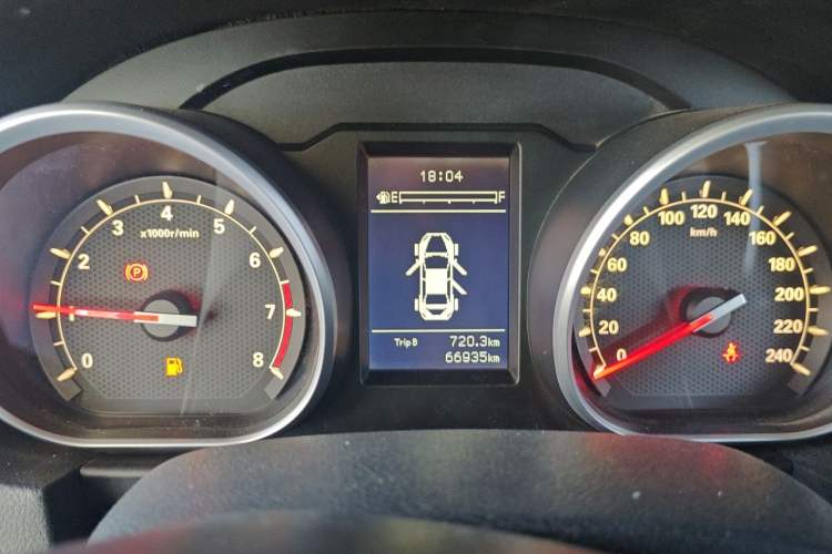 Used Bestune B50 2016 1.6L manual Comfort trim level Odometer Close Up