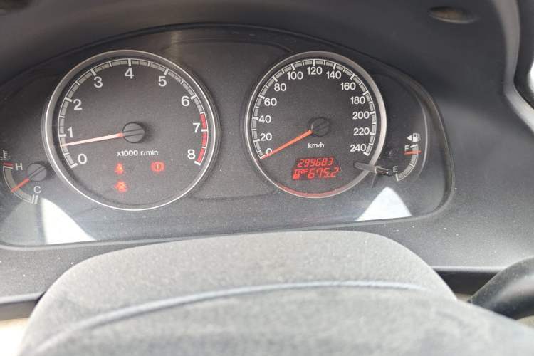 Used Bestune B70 2010 2.0L manual Comfort trim level Odometer Close Up