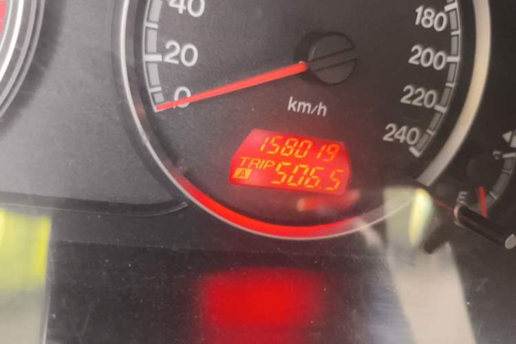 Used Bestune B70 2010 2.0L manual Elite version Odometer Close Up
