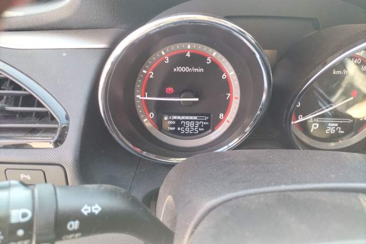 Used Bestune B70 2016 2.0L automatic Comfort trim level Odometer Close Up