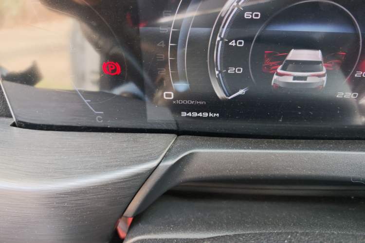 Used Bestune T77 2021 PRO 280 TID Custom Edition Odometer Close Up