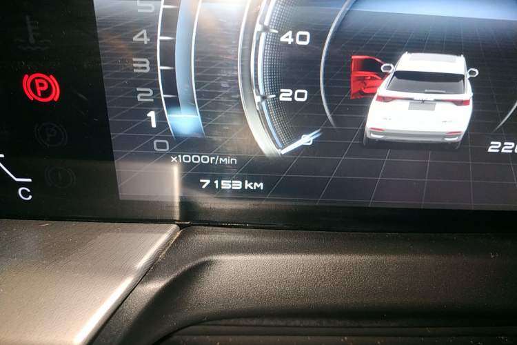 Used Bestune T77 2023 1.5T Automatic Luxury Model Odometer Close Up