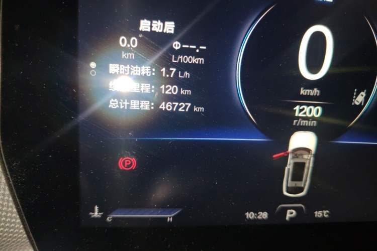 Used Bestune T90 2023 1.5T DCT Automatic Prestige Edition Odometer Close Up