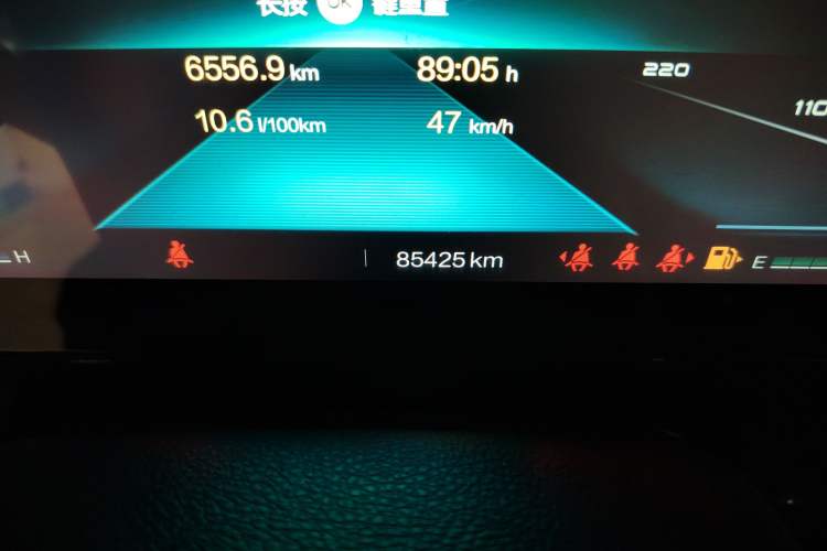 Used Bestune T99 2020 20TD Automatic Premium Edition Odometer Close Up