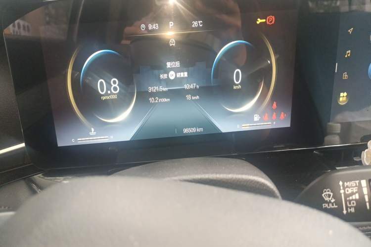 Used Bestune T99 2020 20TD Automatic Premium Edition Odometer Close Up