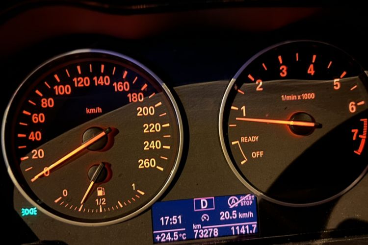 Used BMW 1 Series 2013 Revised 116i Urban Edition Odometer Close Up