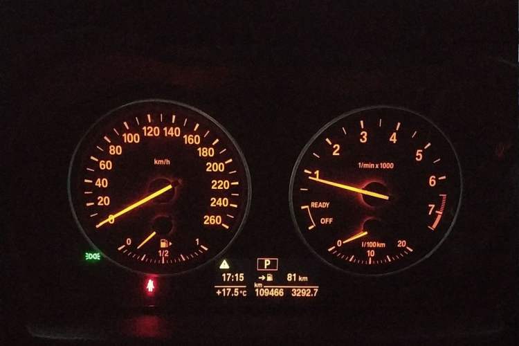 Used BMW 1 Series 2017 118i Sport Edition Odometer Close Up
