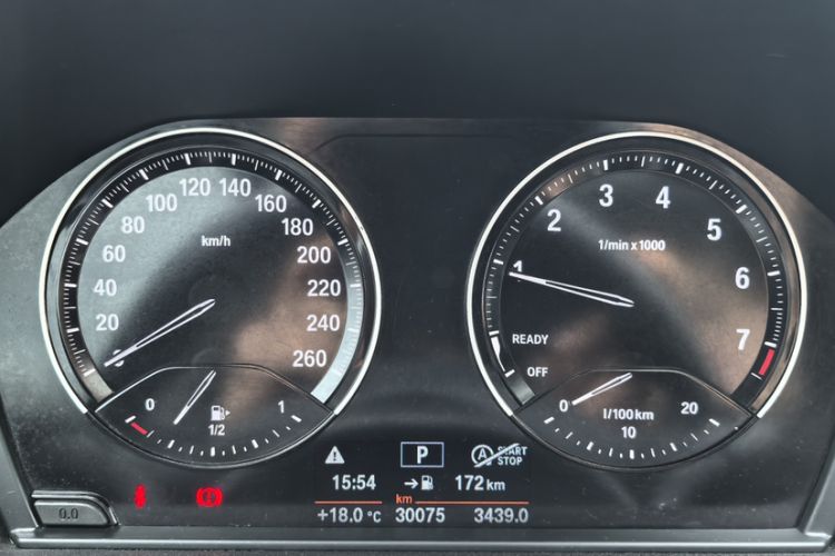 Used BMW 1 Series 2018 118i Leading Model Odometer Close Up
