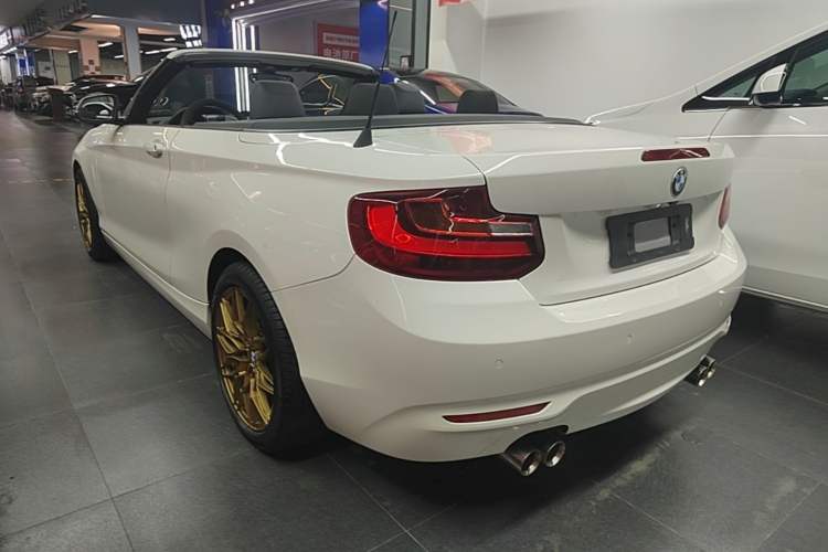 Used BMW 2 Series 2015 220i Convertible Coupe Leading Model Rear Left 45 Deg