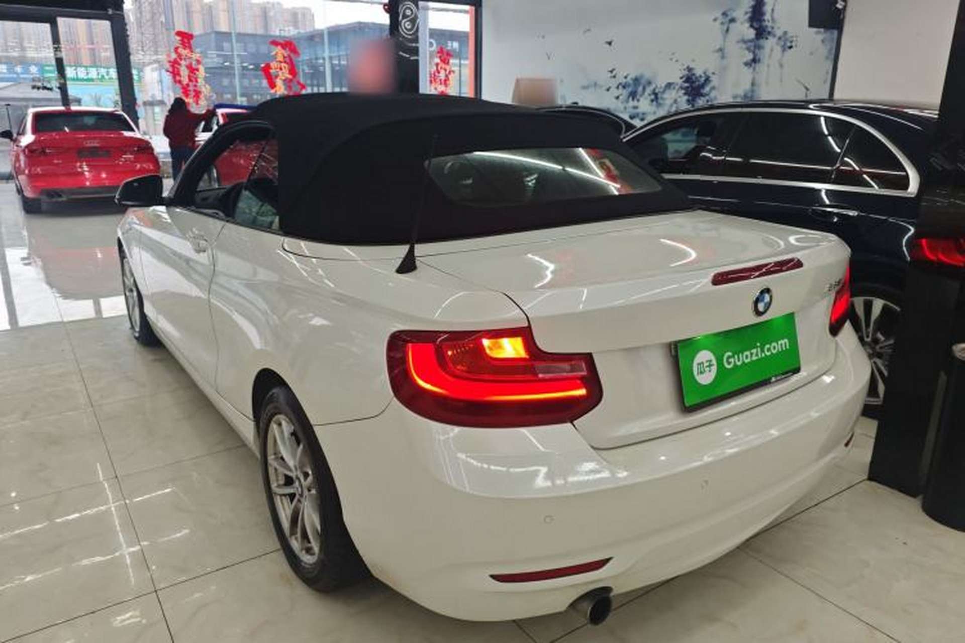 Used BMW 2 Series 2015 218i Convertible Coupe Rear Left 45 Deg