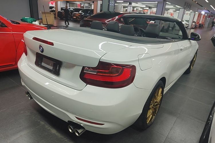 Used BMW 2 Series 2015 220i Convertible Coupe Leading Model Rear Right 45 Deg