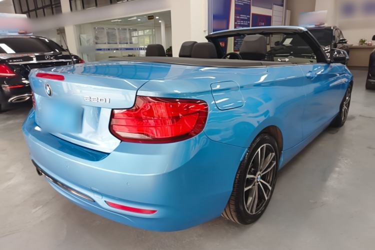 Used BMW 2 Series 2018 220i Convertible Coupe Sports Design Package Rear Right 45 Deg