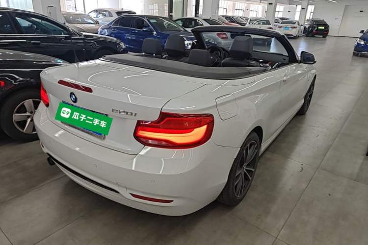 Used BMW 2 Series 2018 220i Convertible Coupe Sports Design Package Rear Right 45 Deg