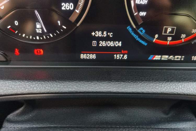 Used BMW 2 Series 2019 225i Luxury Model with M Sport Package Odometer Close Up