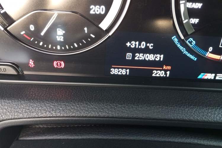 Used BMW 2 Series 2019 225i Luxury Model with M Sport Package Odometer Close Up