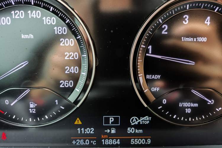 Used BMW 2 Series 2019 225i Convertible Coupe Sports Design Package Odometer Close Up