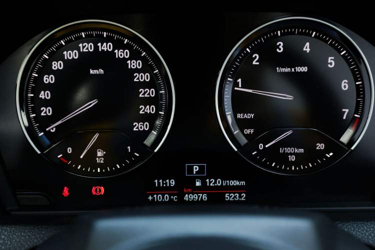 Used BMW 2 Series 2019 225i Convertible Coupe Sports Design Package Odometer Close Up