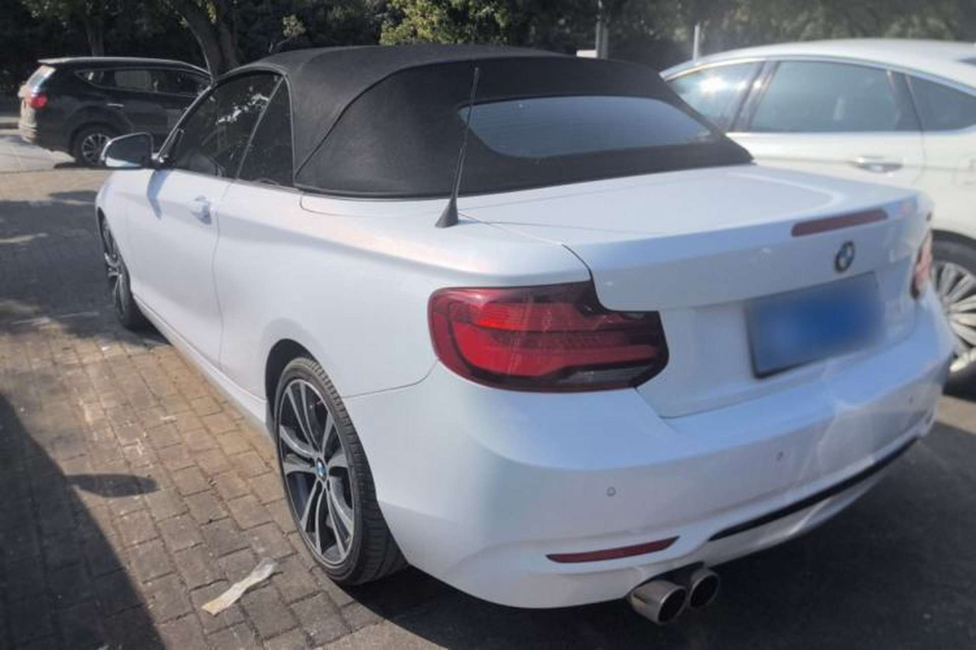 Used BMW 2 Series 2019 225i Convertible Coupe Sports Design Package Rear Left 45 Deg