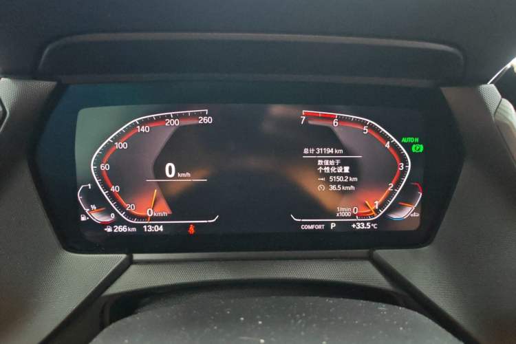 Used BMW 2 Series 2021 225i 4-Door Coupe M Sport Package Odometer Close Up