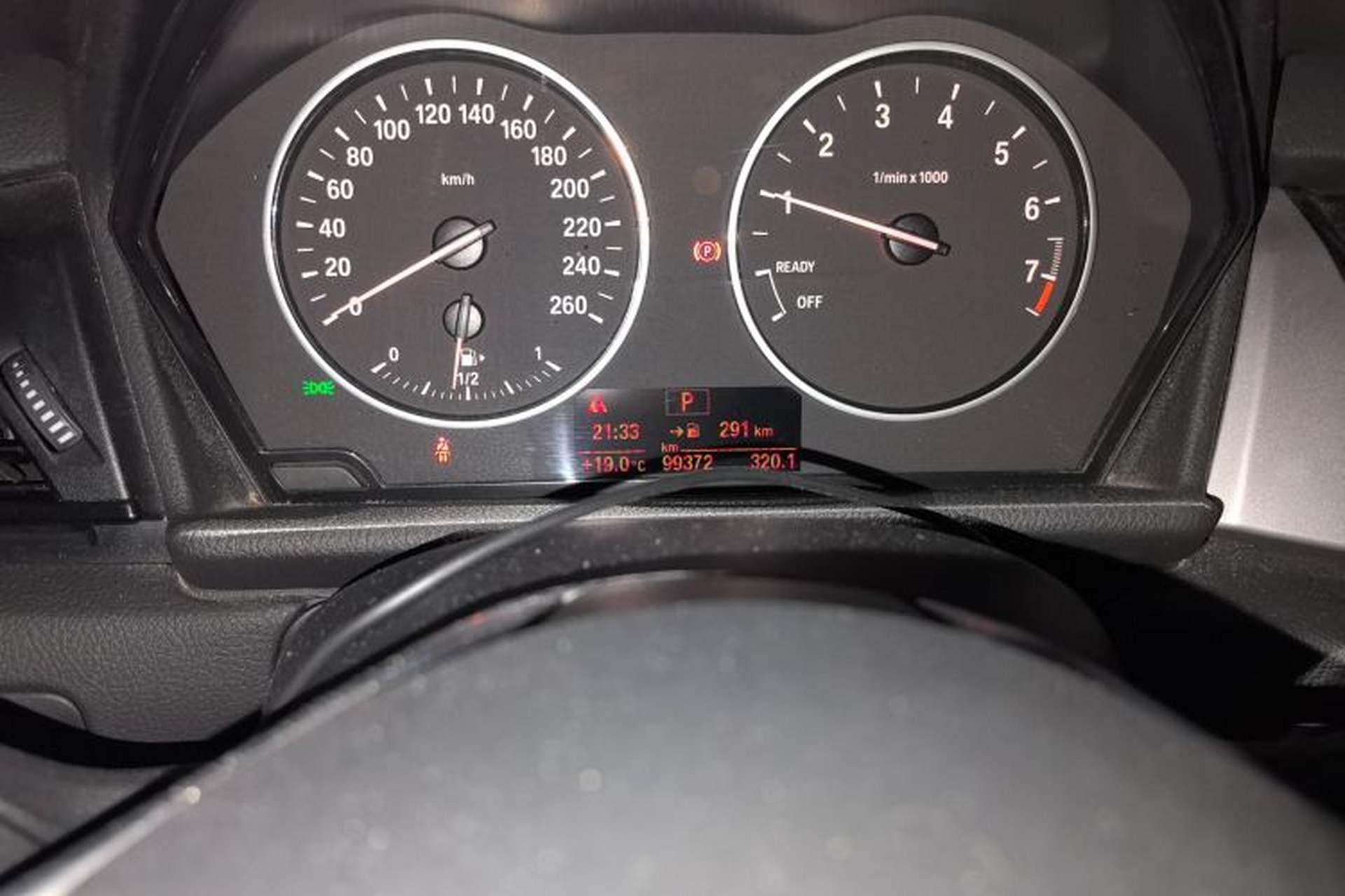 Used BMW 2 Series Active Tourer 2015 218i Leading Model Odometer Close Up