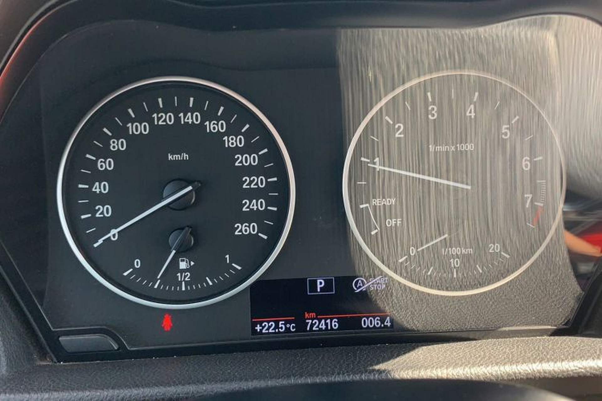 Used BMW 2 Series Active Tourer 2016 218i Leading Model Odometer Close Up