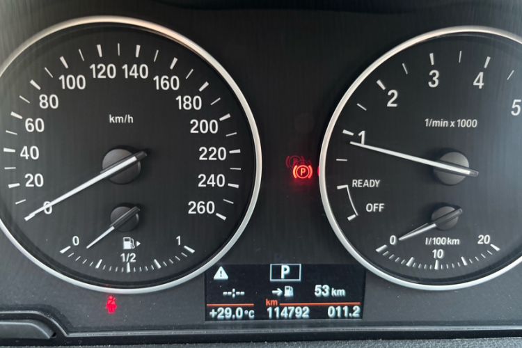 Used BMW 2 Series Gran Tourer 2015 218i Leading Model Odometer Close Up