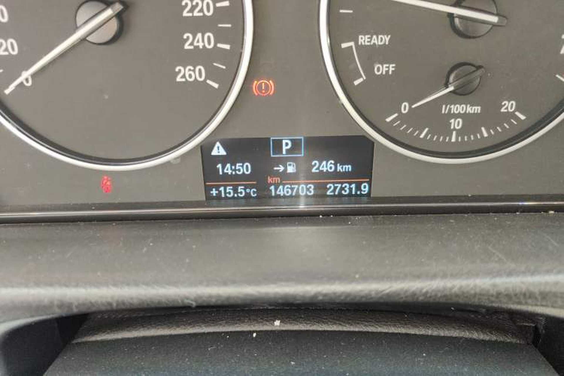 Used BMW 3 Series 2016 316i Fashion Model Odometer Close Up
