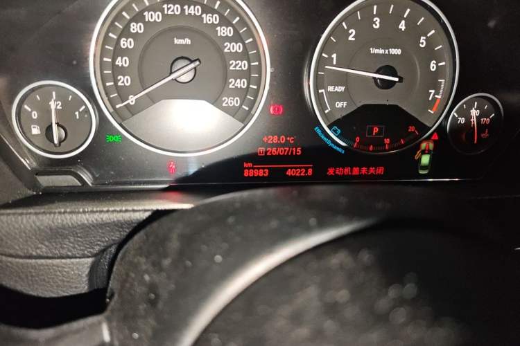 Used BMW 3 Series 2018 320Li Fashion Model Odometer Close Up