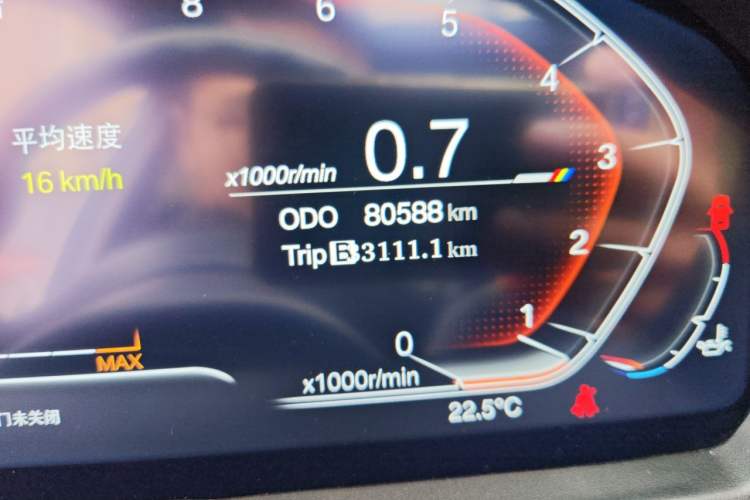 Used BMW 3 Series 2018 320Li Fashion Model Odometer Close Up