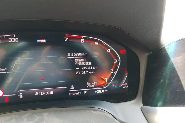 Used BMW 3 Series 2020 Restyled 325Li M Sport Package Odometer Close Up