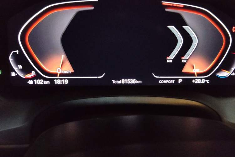 Used BMW 3 Series 2020 325Li M Sport Package Odometer Close Up