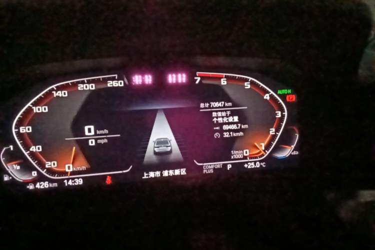 Used BMW 3 Series 2020 325Li M Sport Night Edition Package Odometer Close Up