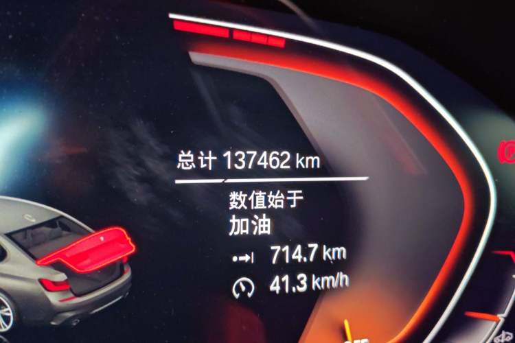 Used BMW 3 Series 2020 325Li M Sport Package Odometer Close Up