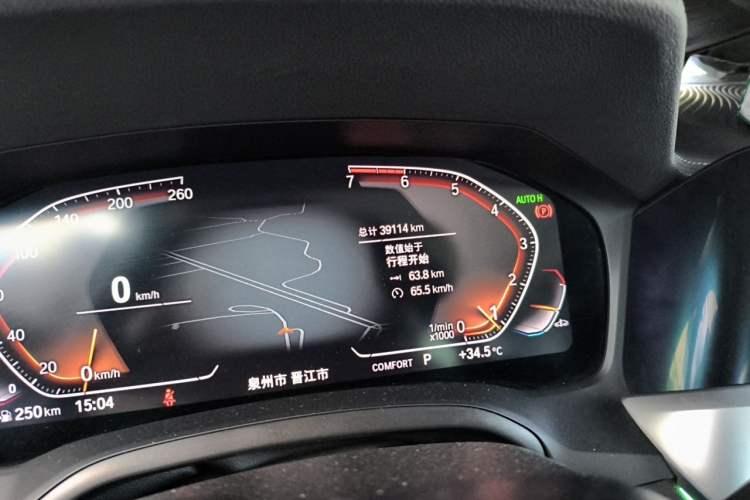 Used BMW 3 Series 2020 320Li M Sport Package Odometer Close Up