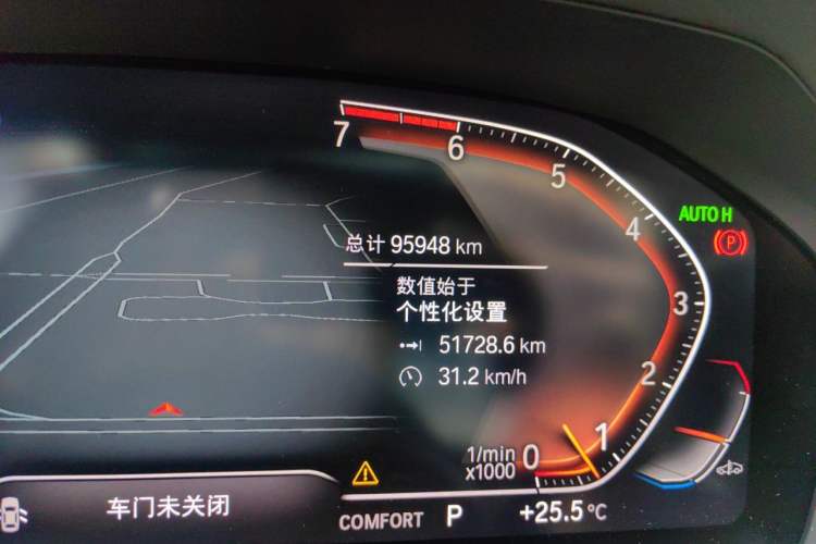 Used BMW 3 Series 2020 320Li M Sport Package Odometer Close Up