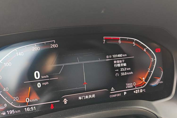 Used BMW 3 Series 2020 320Li M Sport Package Odometer Close Up